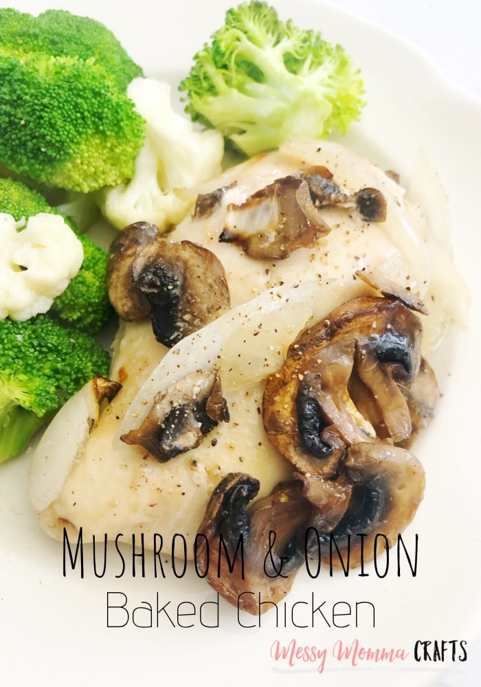 Mushroom and Onion Baked Chicken is such a quick and easy recipe that the whole family will enjoy.