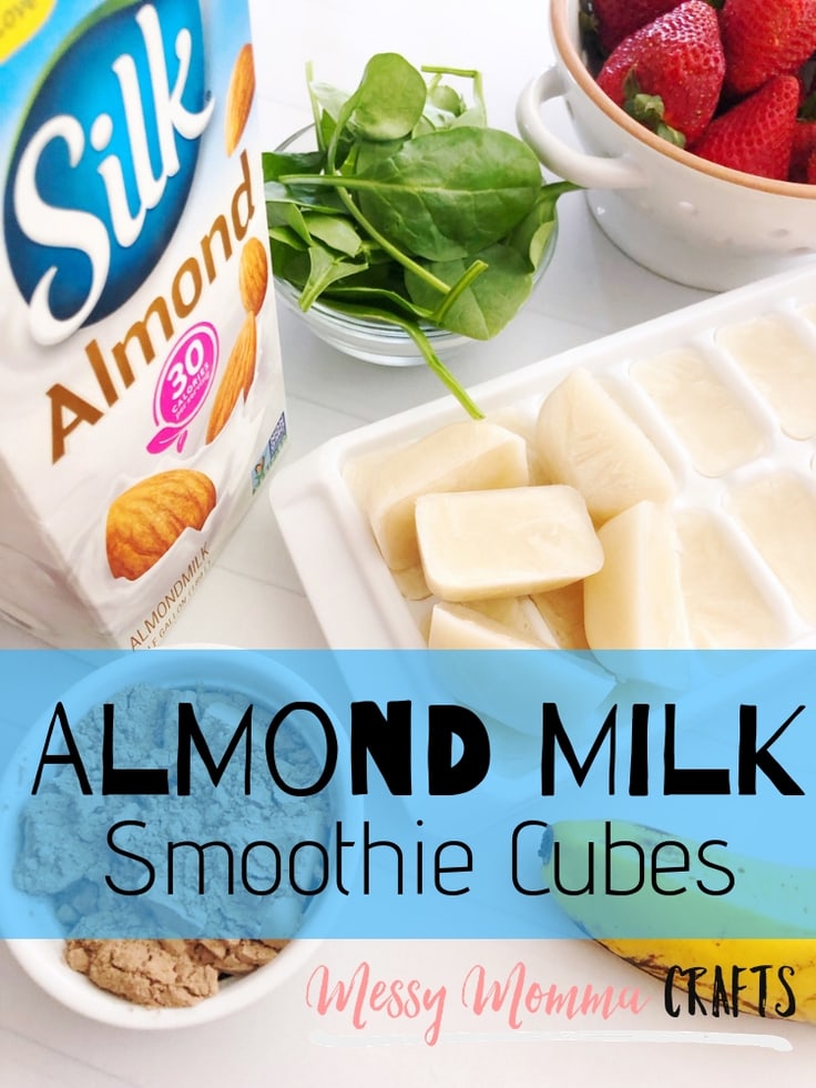 Almond Milk Smoothie Cubes are the perfect starter for a healthy and fruity breakfast smoothie.