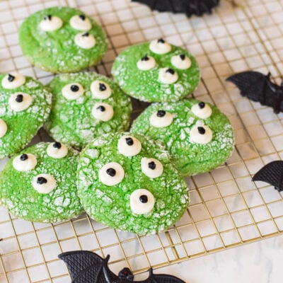 These Halloween Monster Cookies bring in the spook AND cuteness factor - all in one! Plus, they’re really easy to make, and you probably have the majority of the ingredients already in your pantry.
