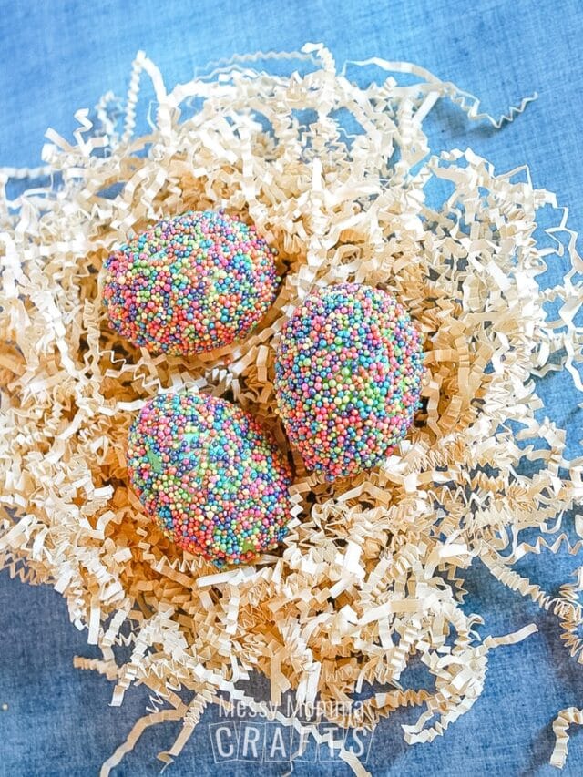 How To Make Sprinkle-Covered Easter Eggs