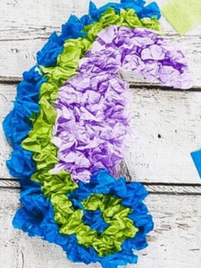 How To Make Tissue Paper Seahorse