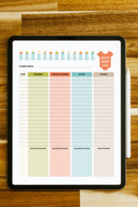 Free Printable Baby Care Log - Messy Momma Crafts