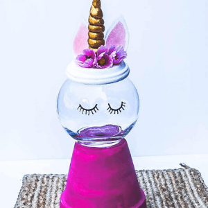Unicorn candy holder from Ever After in the Woods.
