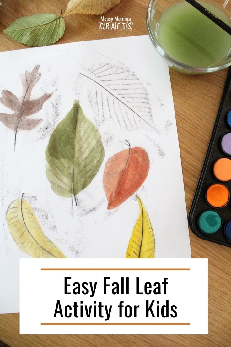 Easy fall leaf activity for kids.