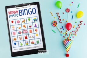 Birthday Party Bingo Free Printable Game