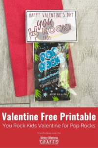 Kids Valentine Free Printable "You Rock" for Pop Rocks