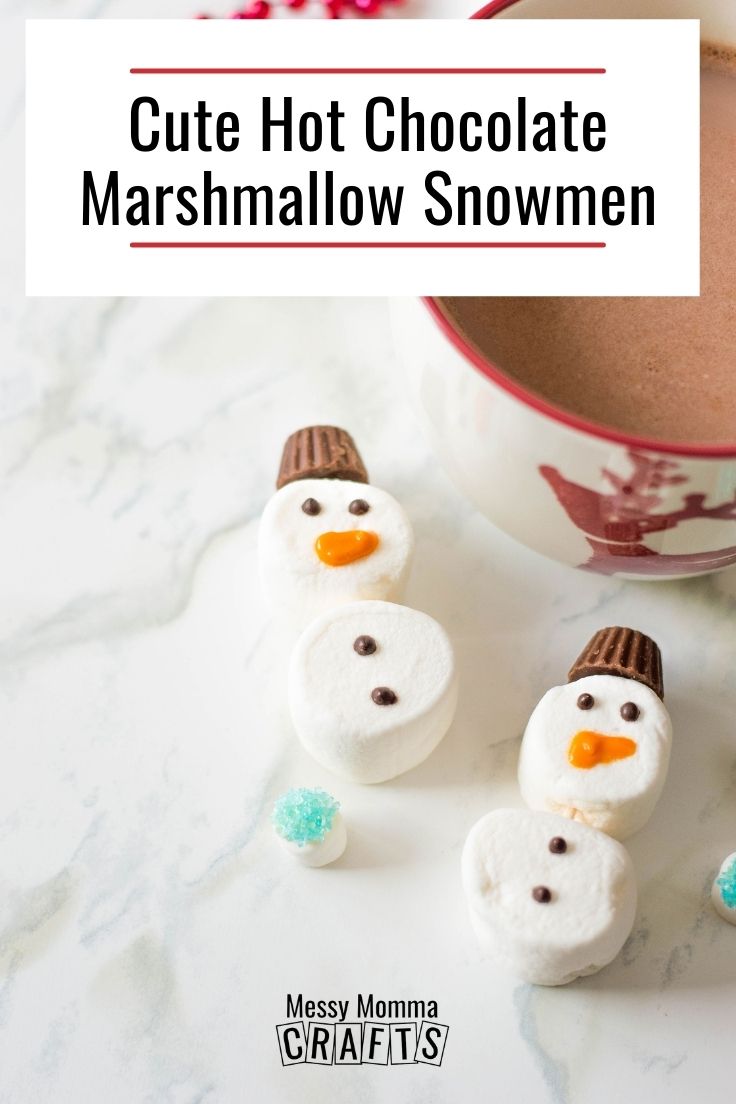 Cute hot chocolate marshmallow snowmen.