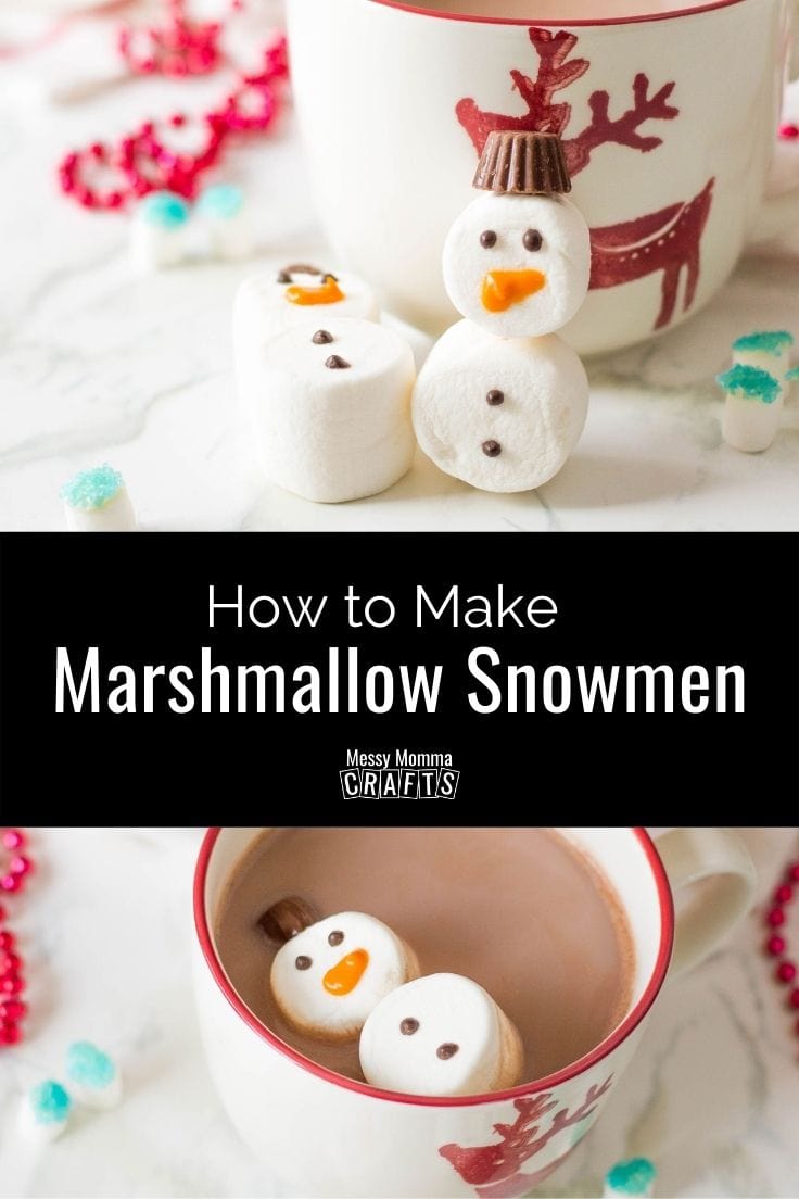 How to make marshmallow snowmen.