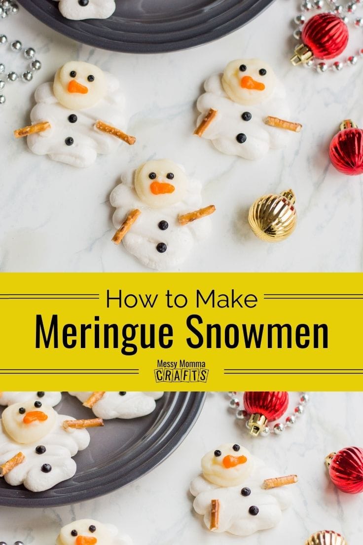 How to make meringue snowmen.