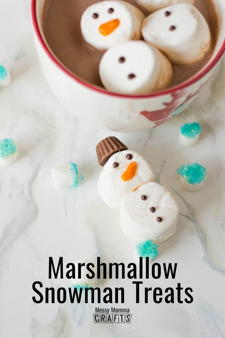 Marshmallow snowman treats.