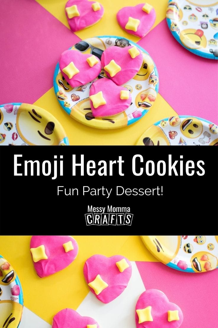 Emoji heart cookies fun party dessert.