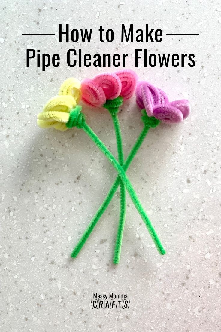 How to make pipe cleaner flowers.