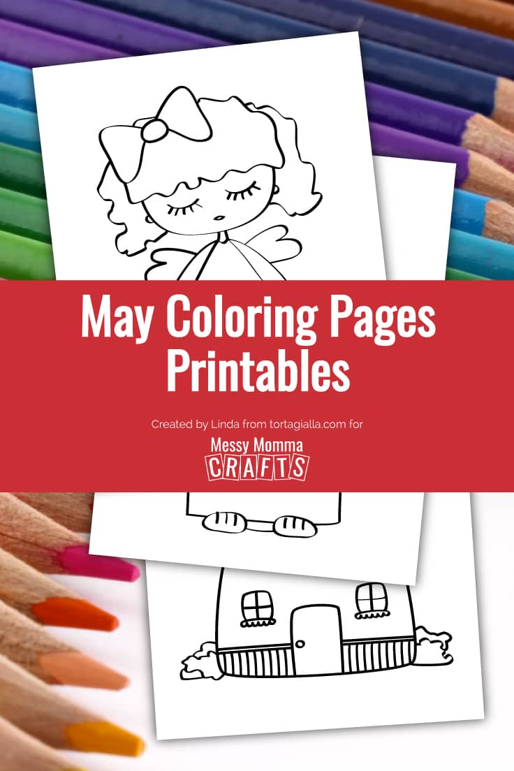 Preview of 3 pages of coloring page printables on top of colored pencils background.