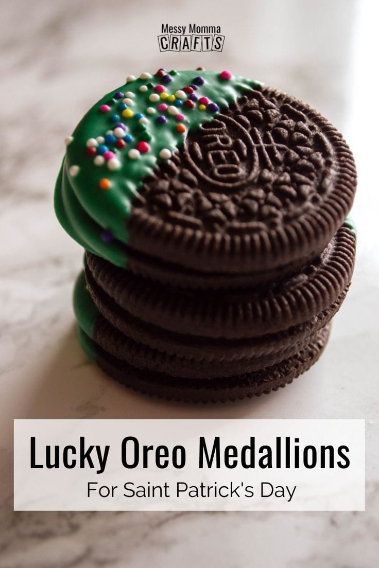 Lucky Oreo medallions for Saint Patrick's Day.