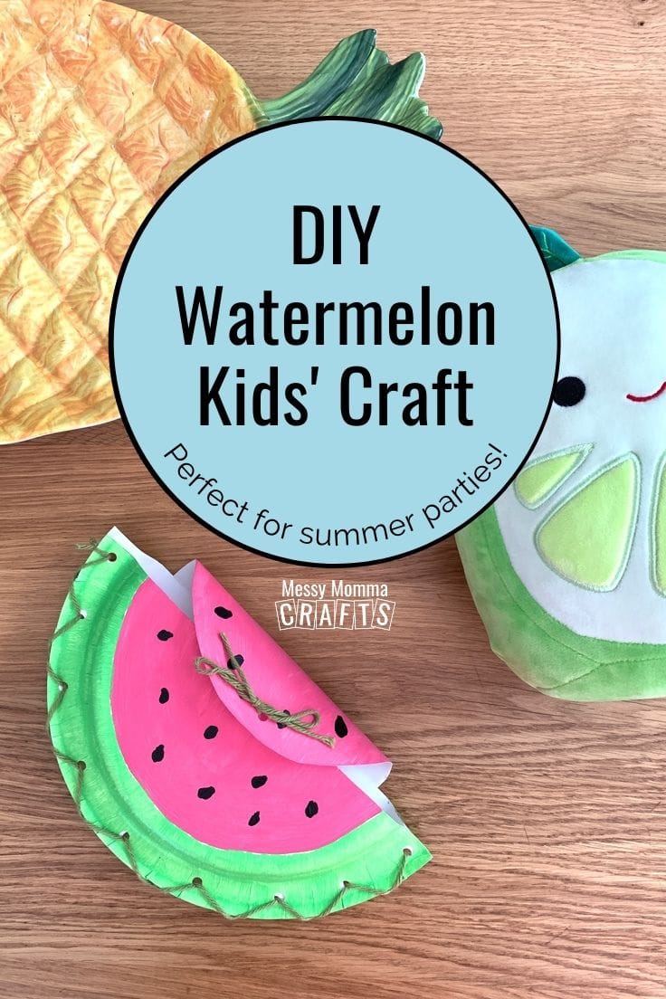 DIY watermelon kids' craft.