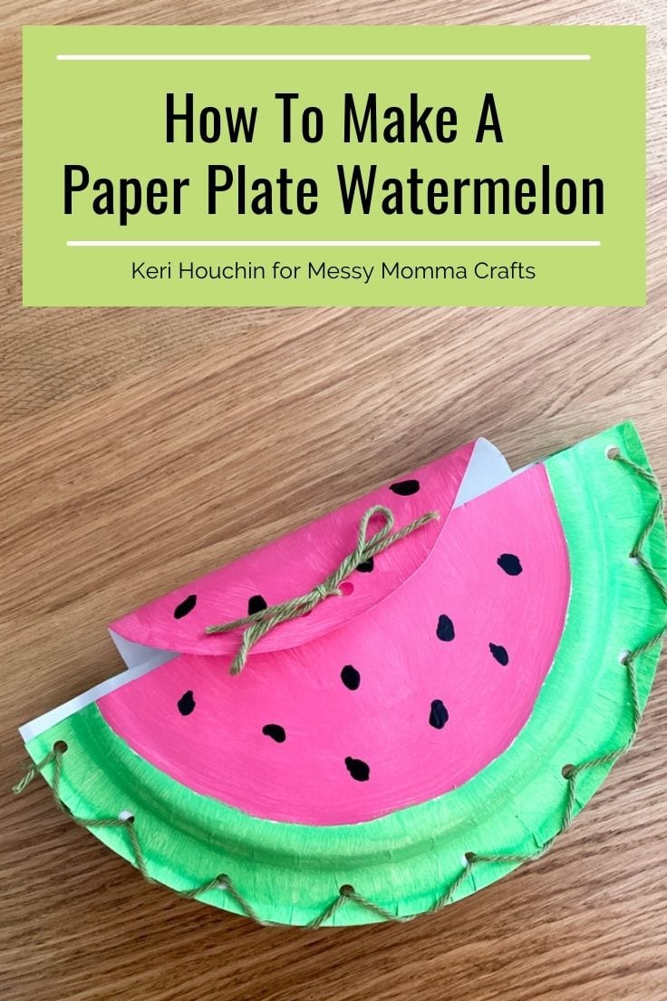 How to make a paper plate watermelon.
