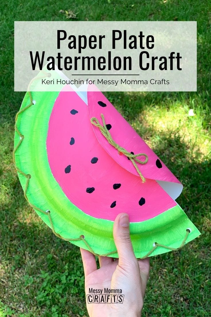 Paper plate watermelon craft.