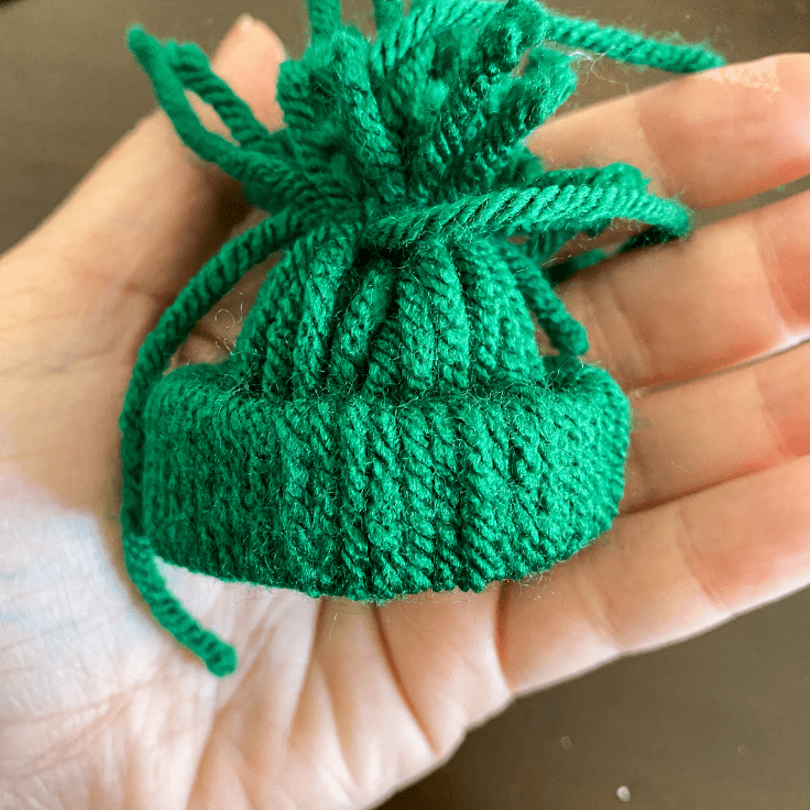 almost finished green hat