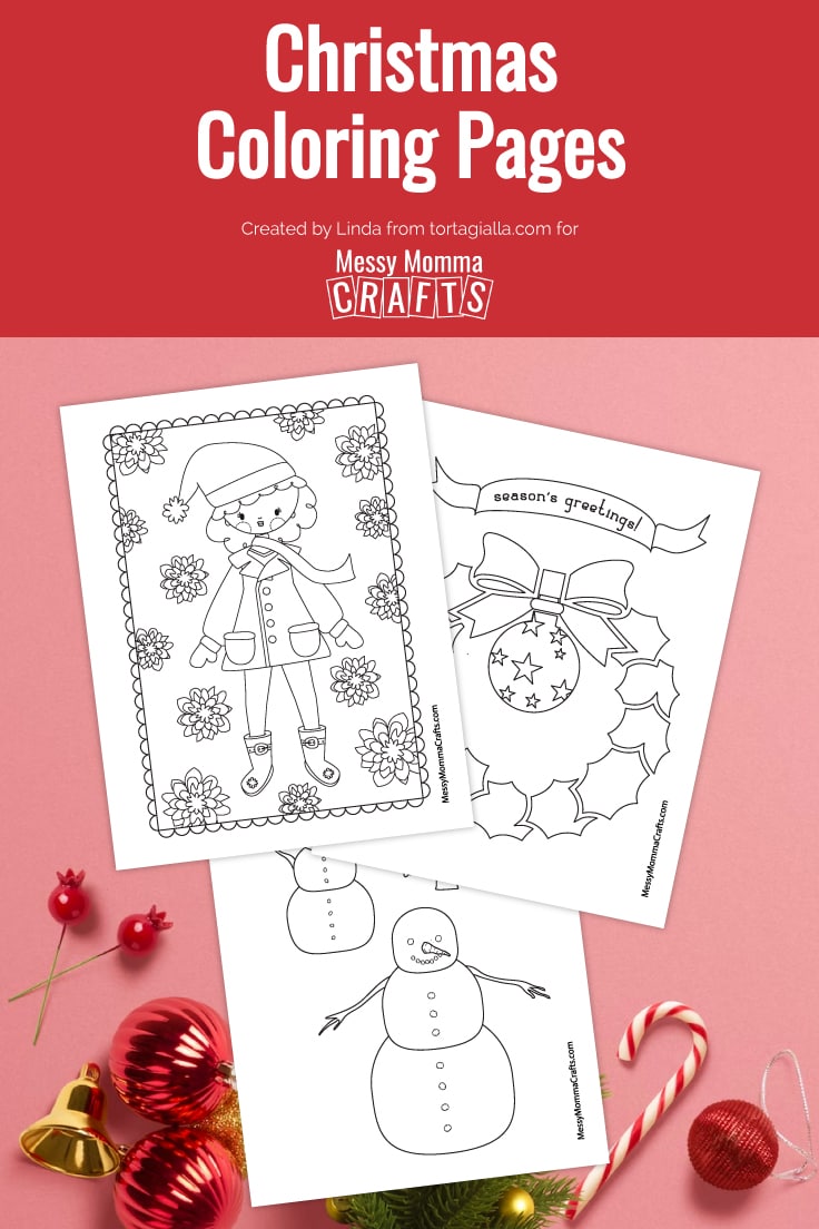 Christmas Coloring Page Printables - Messy Momma Crafts