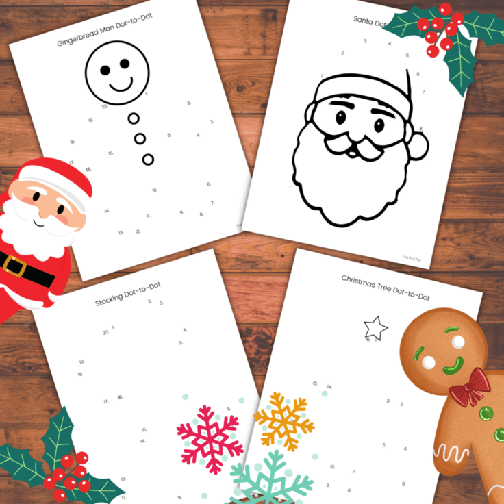 Christmas activity sheets from Simply Full of Delight.