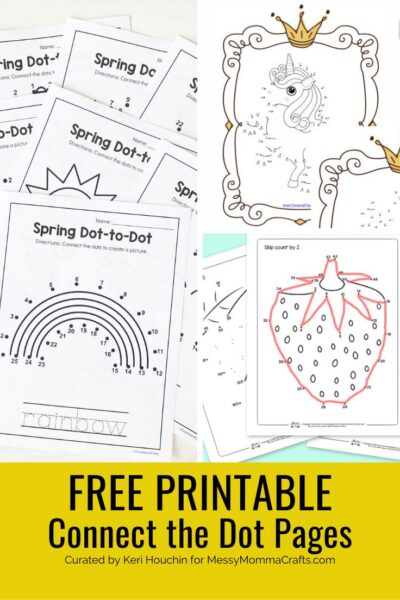 20 Dot to Dot Printable Pages and Worksheets