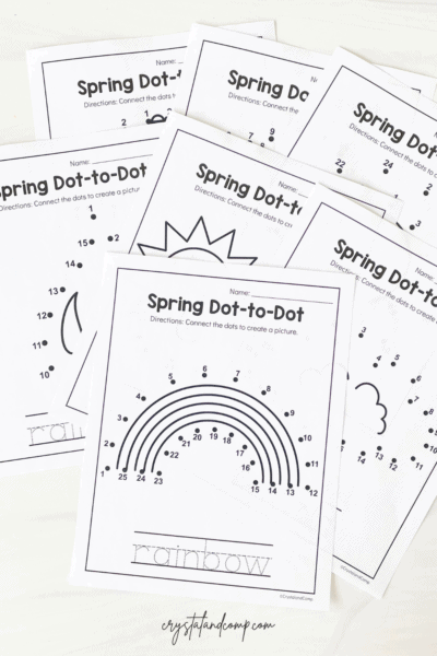 20 Dot to Dot Printable Pages and Worksheets
