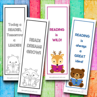 4 printable woodland creature bookmarks for kids