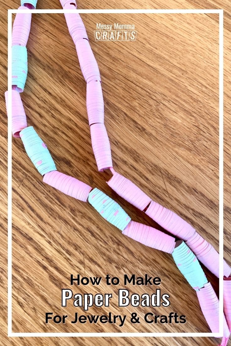 How to make paper beads for jewelry and crafts.