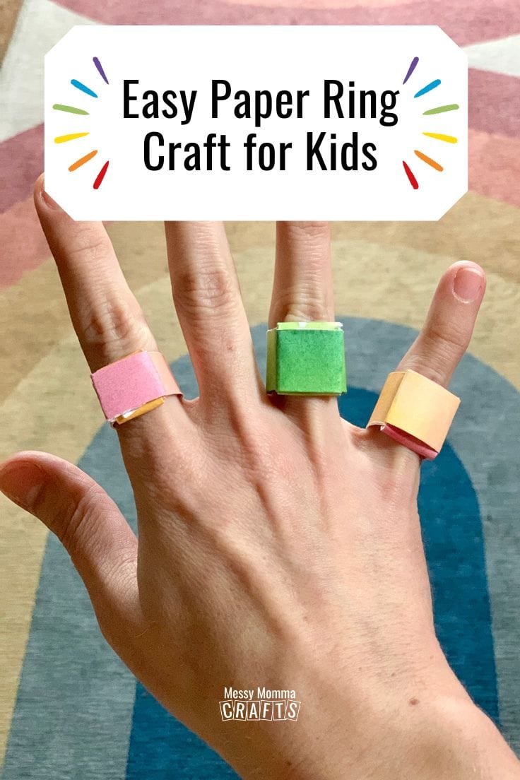 Easy paper ring craft for kids.