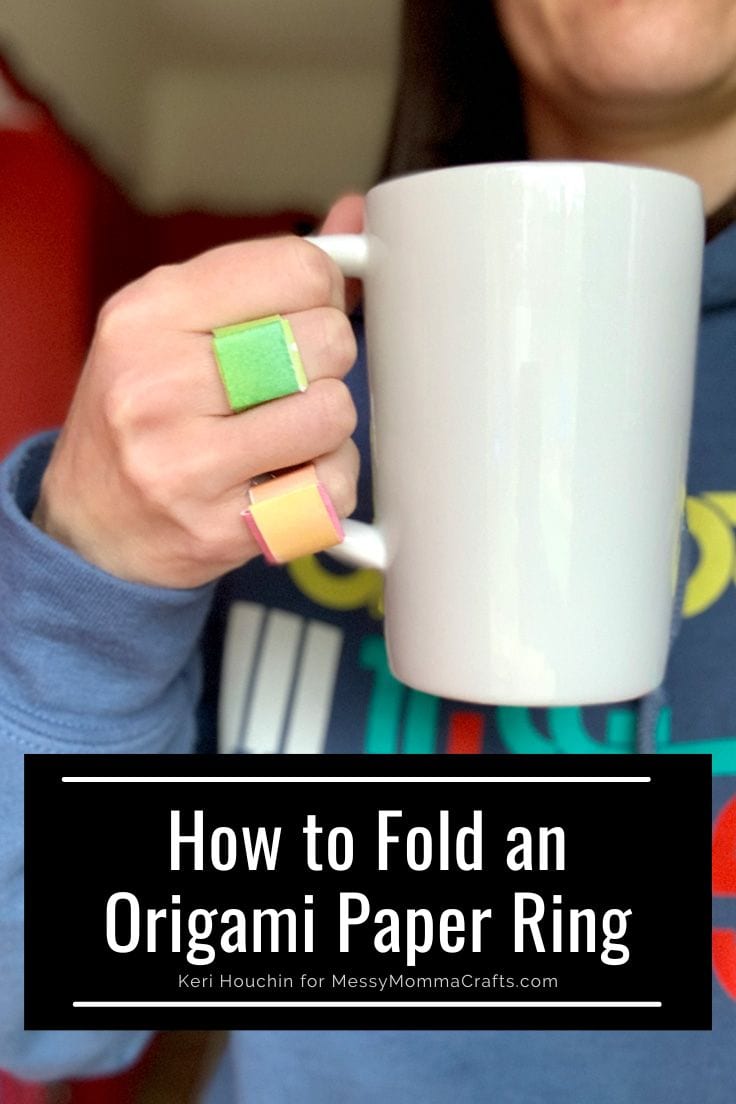 How to fold an origami paper ring.