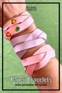 Paper Bracelet with Printable Template - Messy Momma Crafts