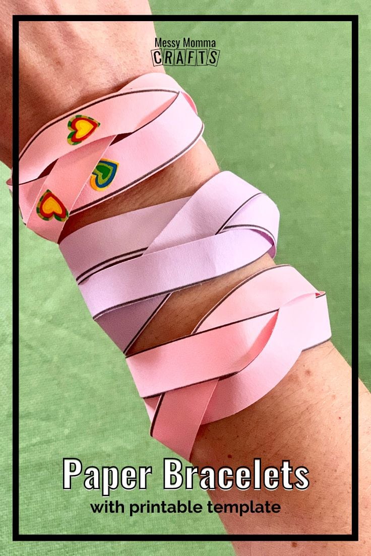 Paper bracelets with printable template.