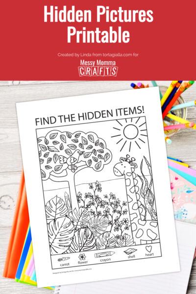 Hidden Pictures Printable - Messy Momma Crafts