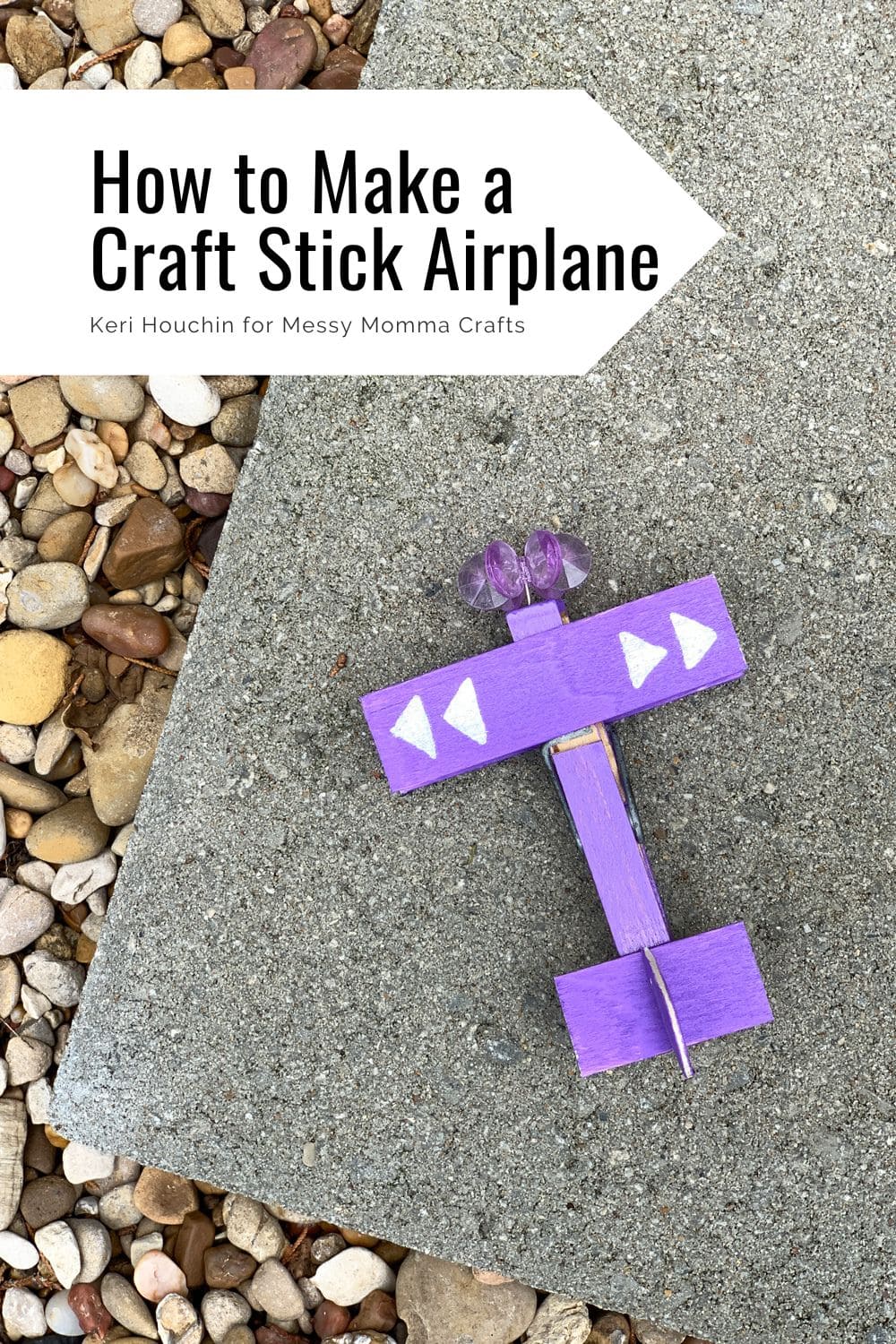 How to make a craft stick airplane.