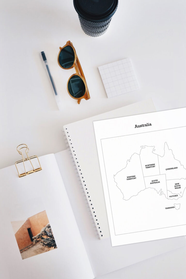 Map of Australia Free Printable - Messy Momma Crafts