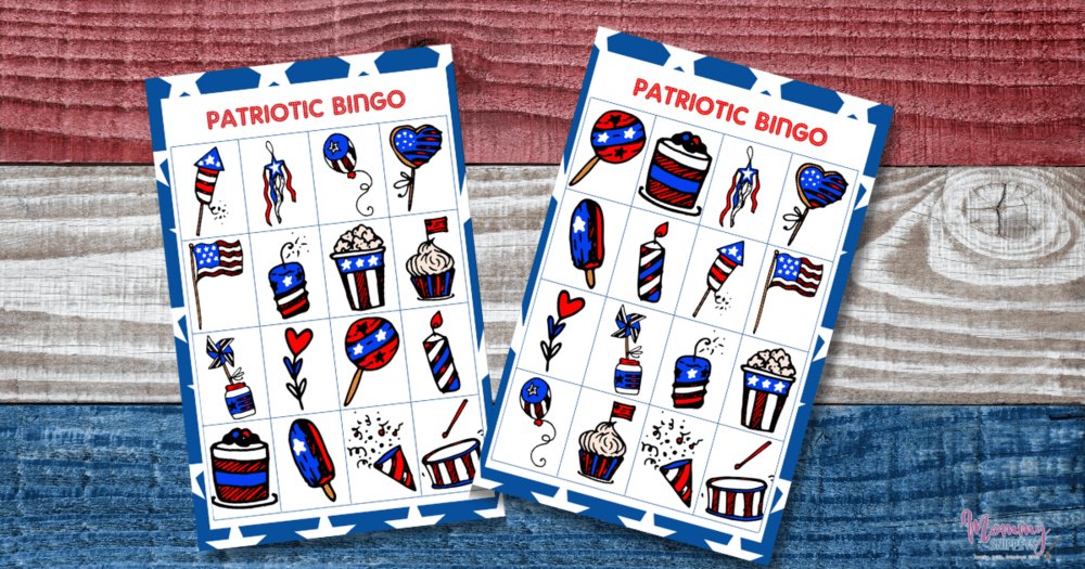 2 Patriotic Bingo sheets