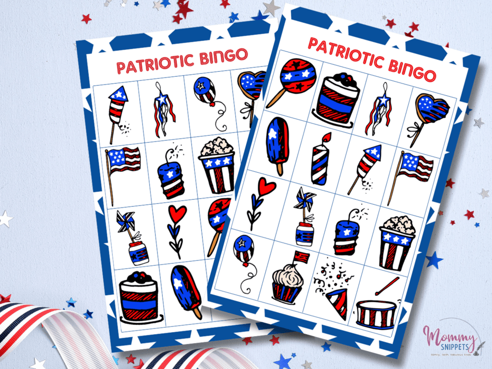 patriotic bingo cards