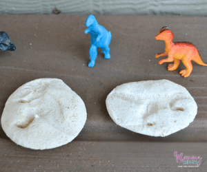 diy salt dough dinosaur fossils craft