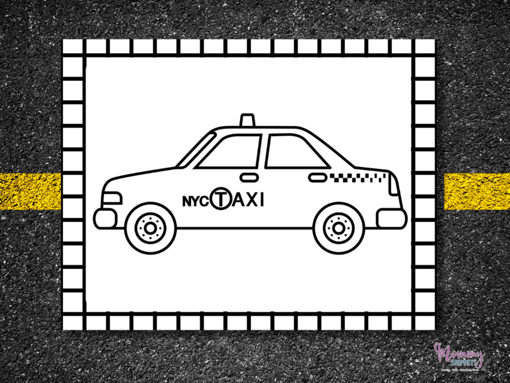 free car coloring page