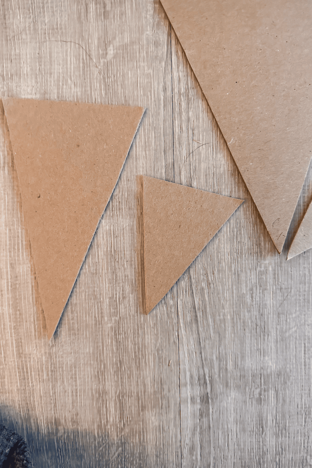 Cardboard triangles