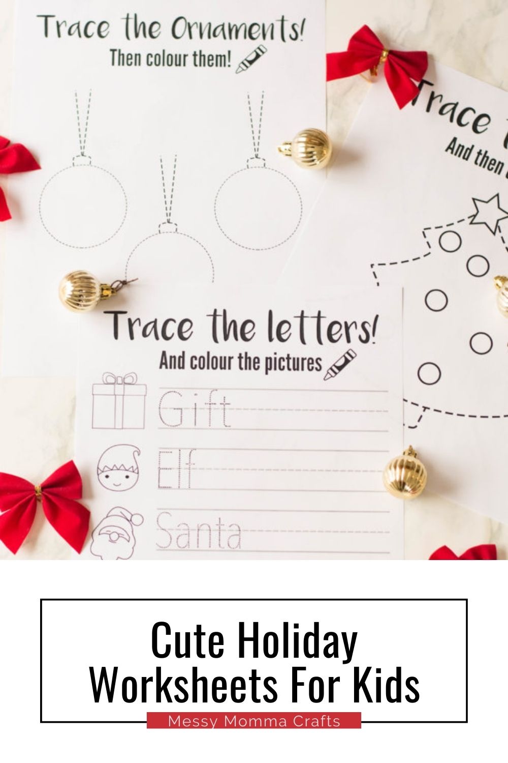 Cute holiday worksheets for kids.