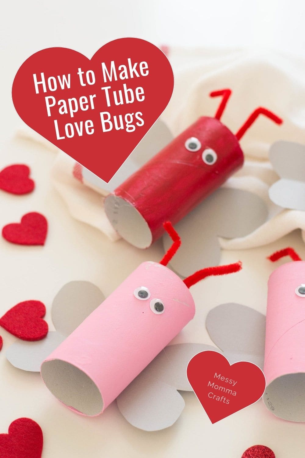 How to make paper tube love bugs.