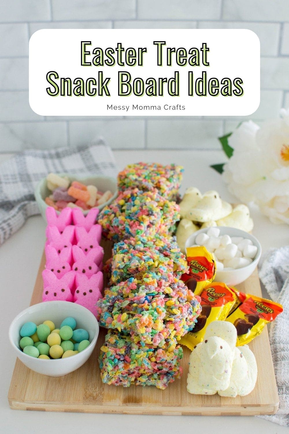 Easter treat snack board ideas.