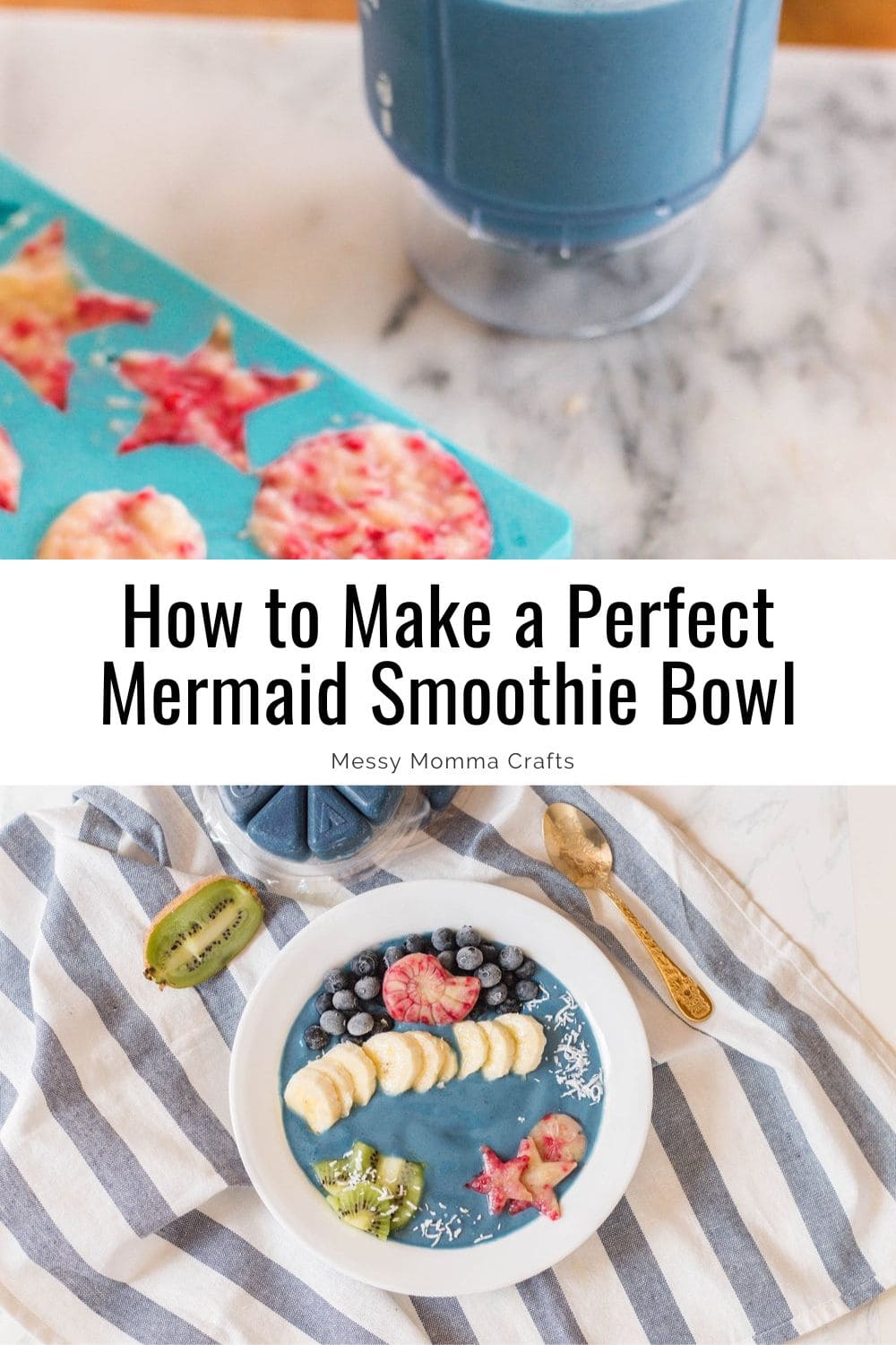 How to make a mermaid smoothie bowl.